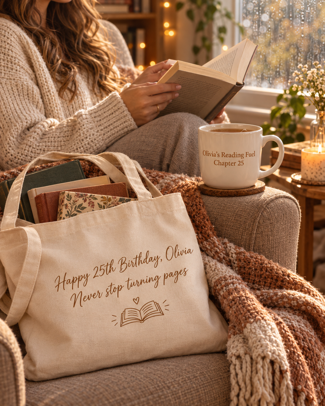 Bookish Set — Personalized Mug + Canvas Tote Bag