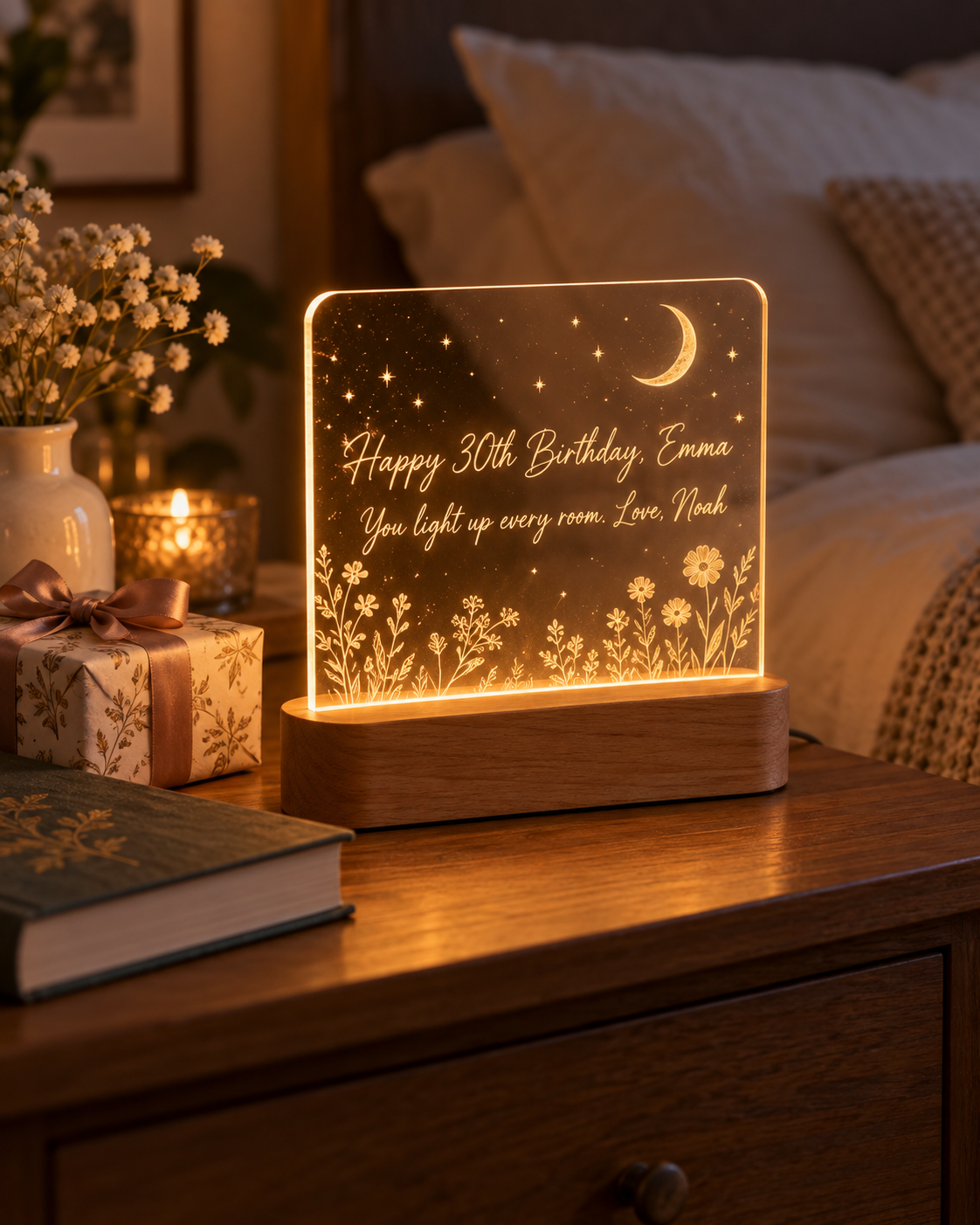 Our Glow — Personalized Acrylic Night Lamp